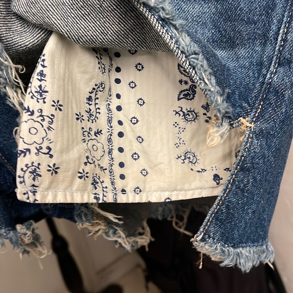 We The Free Blue Denim Overalls with Distressed Hem NWOT - Picture 7 of 10